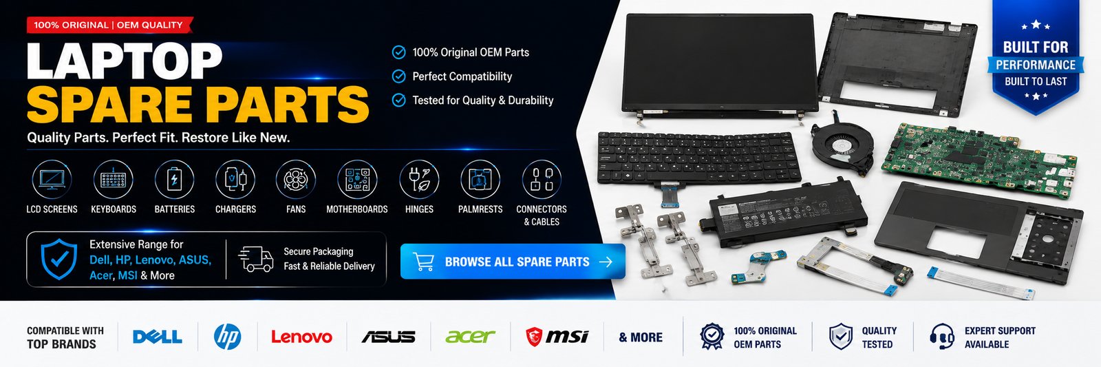 Laptop Parts Banner - Home