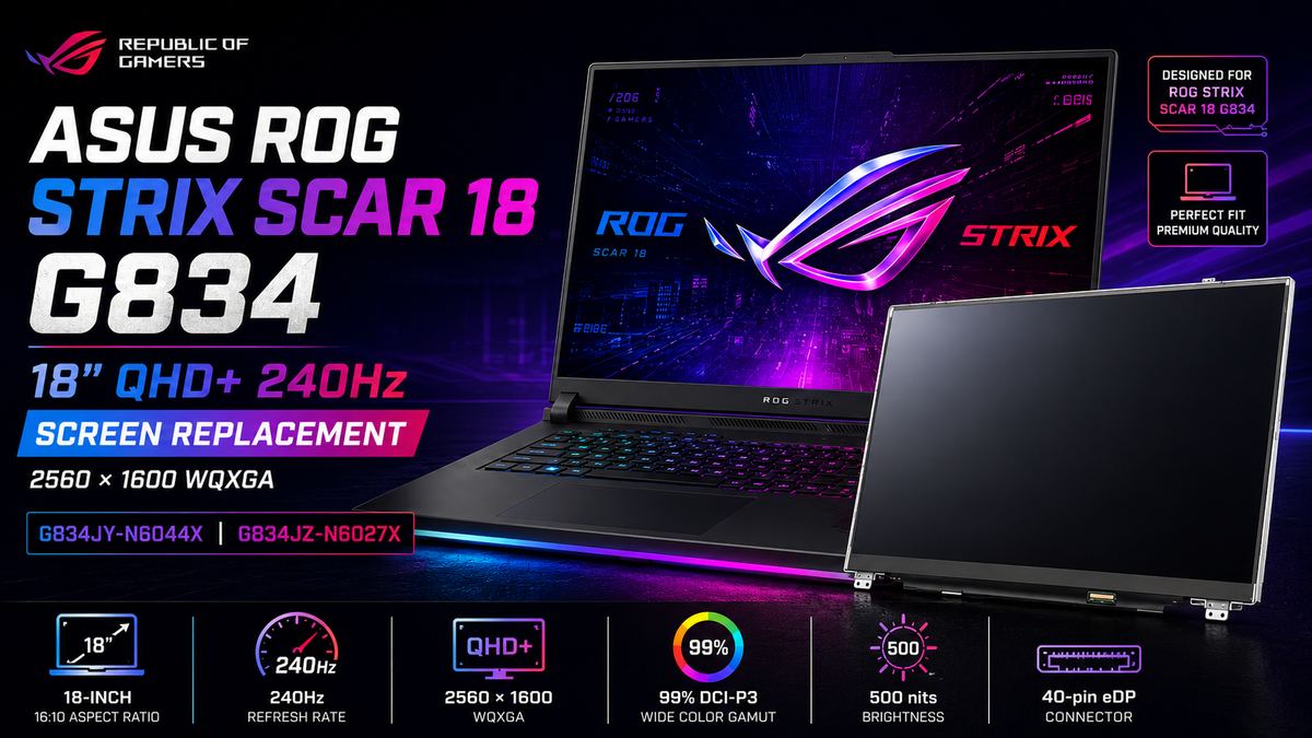 Asus ROG Strix SCAR 18 (2023) G834 Screen Replacement Cost in India: A Comprehensive Guide Asus ROG Strix SCAR 18 (2023) G834 Screen Replacement Cost in India: A Comprehensive Guide