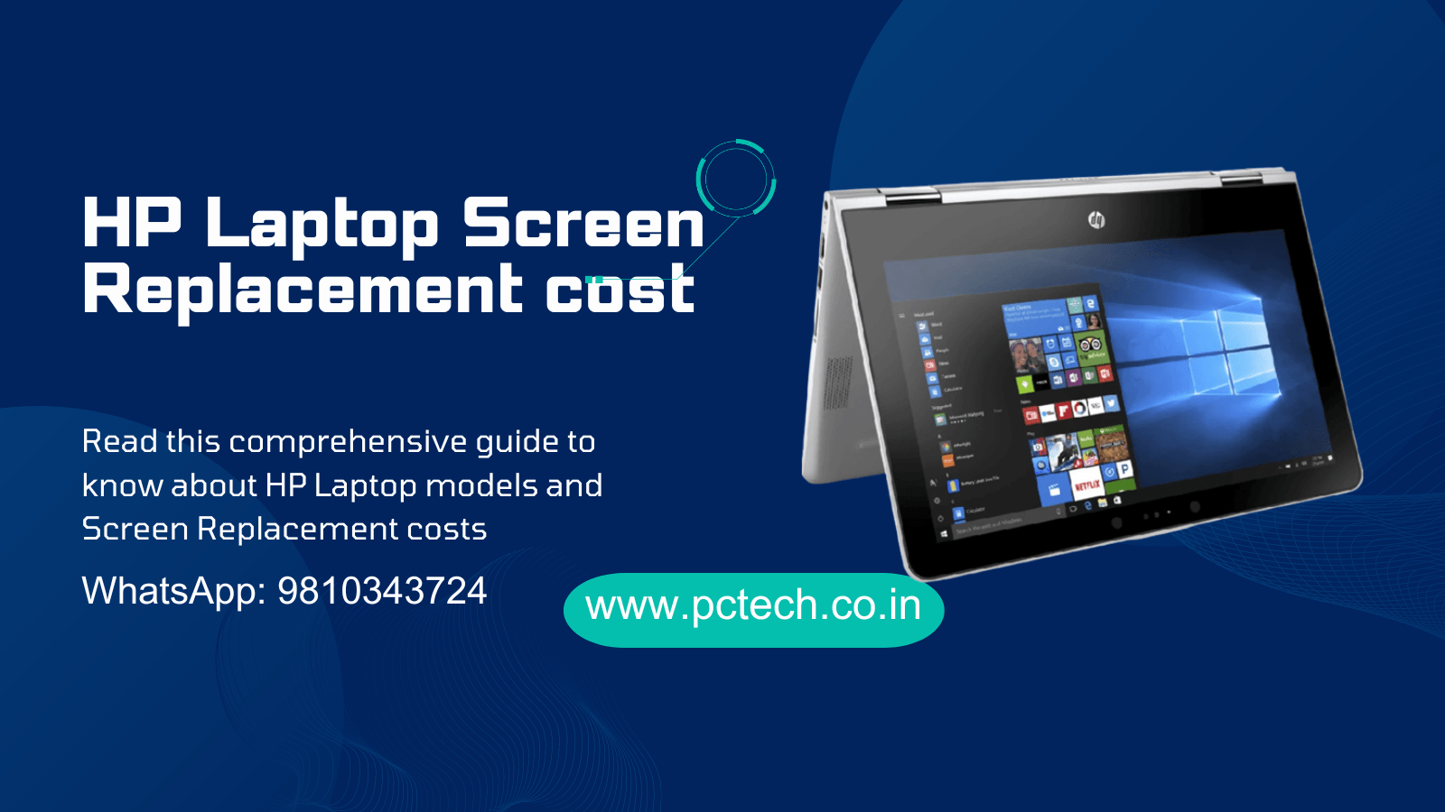 How much is HP Laptop Screen Replacement Cost in India?