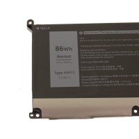 Dell XPS 15 (9520) P91F003 86Wh 11.4V 6-Cell Rechargeable Li-ion Original Extended Laptop Battery - 69KF2