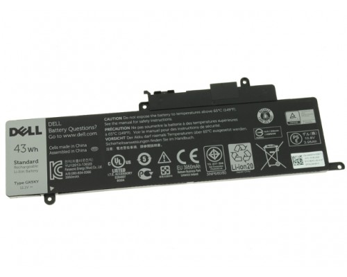 Dell Inspiron 13 (7352) 2-in-1 P57G001 43Wh 3-Cell Rechargeable Li-ion Original Laptop Battery - GK5KY