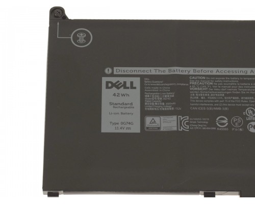 Dell 0G74G 42Wh 3-Cell 11.4V Standard Rechargeable Li-ion Original Laptop Battery 