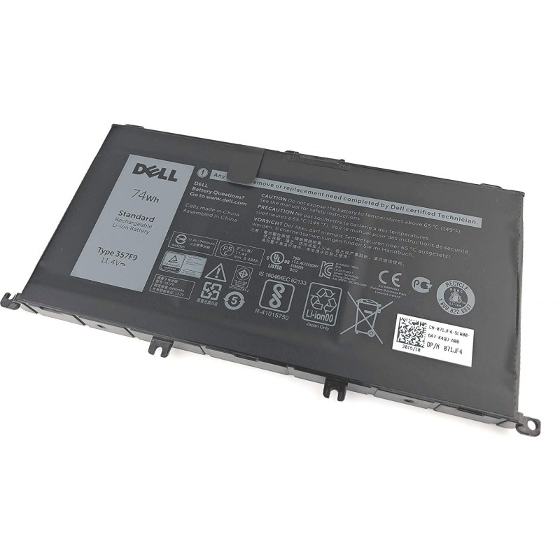 Dell Inspiron 15 7000 (7567) P65F P65F001 Original Laptop Battery (11.4V, 6 Cell, 74Wh) - 0GFJ6 357F9 