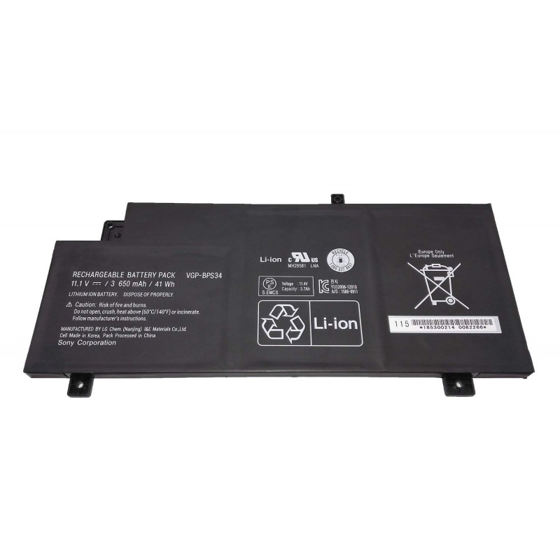 Sony VAIO SVF15A15SN High Quality Replacement Laptop Battery (6 Cell, 3650 mAh, Li-ion), BPS34, VGP-BPS34 