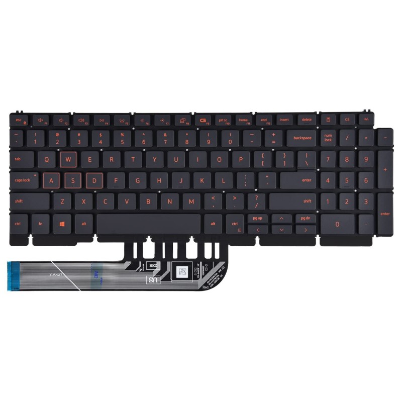 Dell G15 5510 Gaming Backlit Laptop Keyboard (Red)