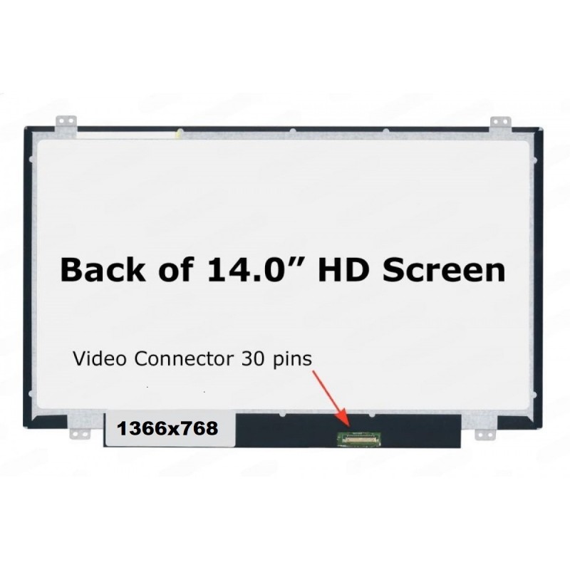 BOE HB140WX1-501 14-inch HD LCD LED Laptop Screen Display (1366x768, 30 Pin eDP)