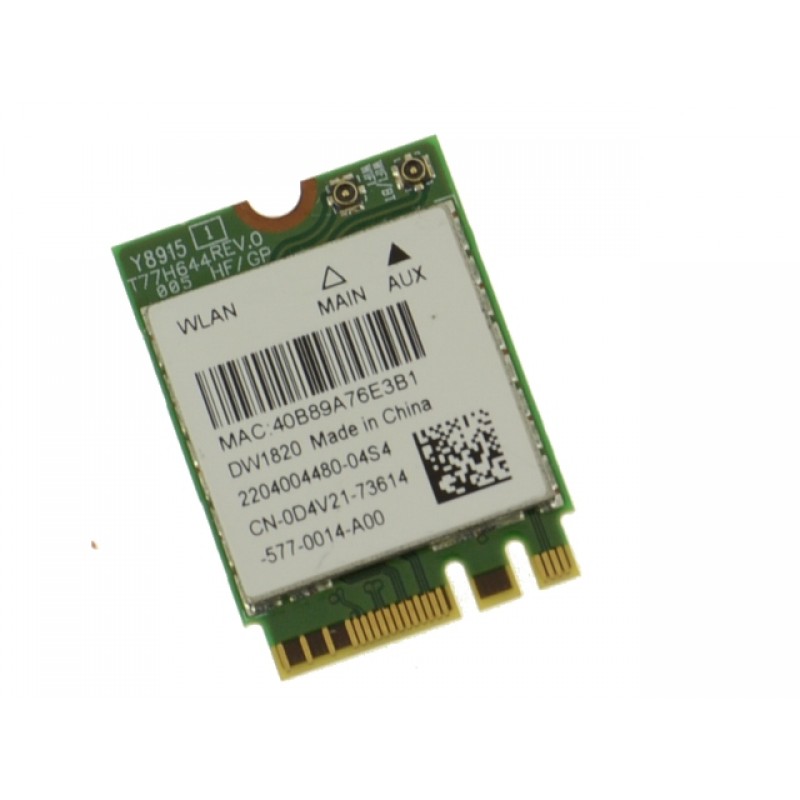 Dell Dual Band Wireless DW1820 WLAN WiFi 802.11AC + Bluetooth 4.1 M.2 Card Dell Dual Band Wireless DW1820 WLAN WiFi 802.11AC + Bluetooth 4.1 M.2 Card