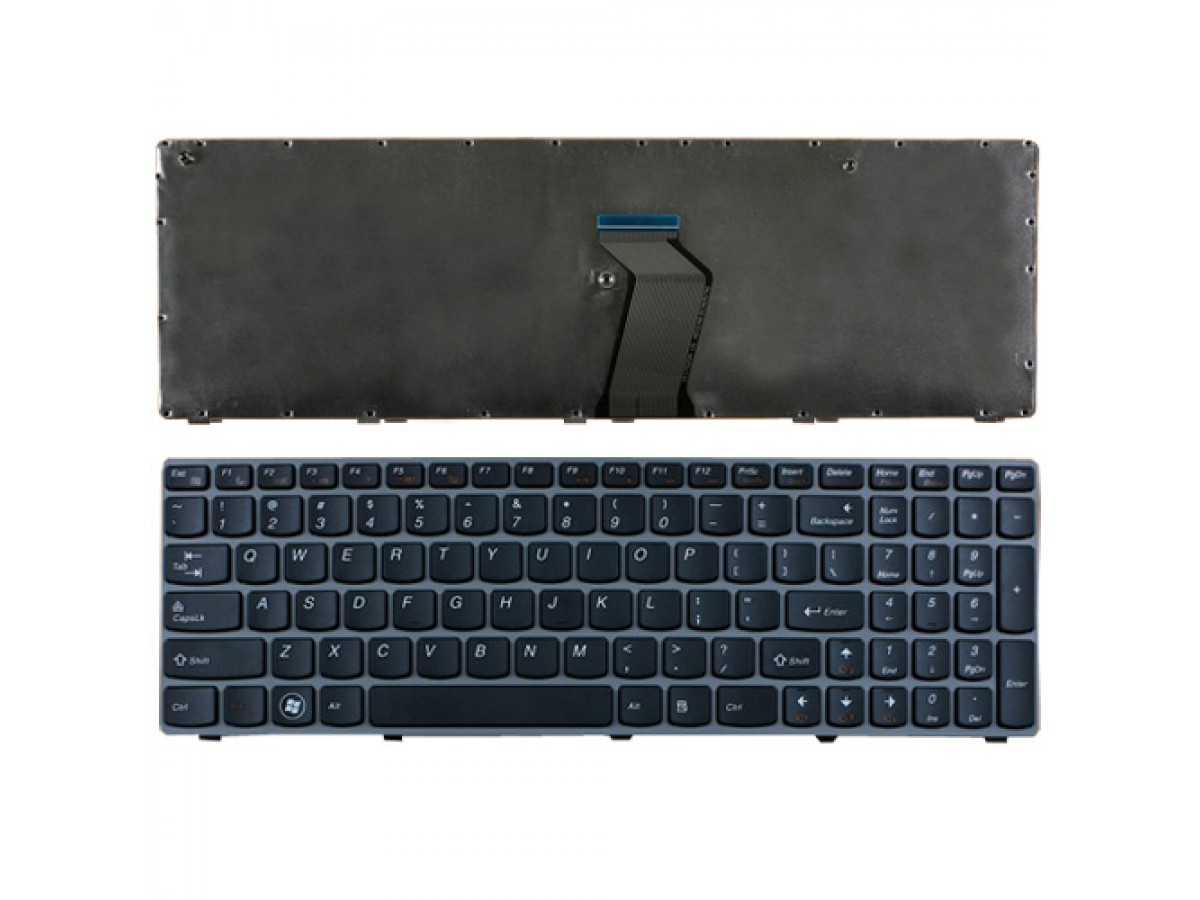 Tastiera Italiana NewNet Per Lenovo IdeaPad Z560, Z565, G570 - Layout QWERTY Nero/Grigio