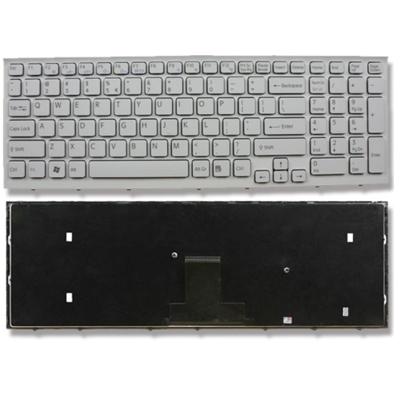 Sony Vaio VPC-EB12EN/BI Original Laptop Keyboard - White 