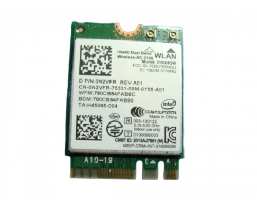 Intel Dual Band Wireless-AC 3160 WLAN WiFi 802.11 ac/a/b/g/n + Bluetooth 4.0 M.2 Card