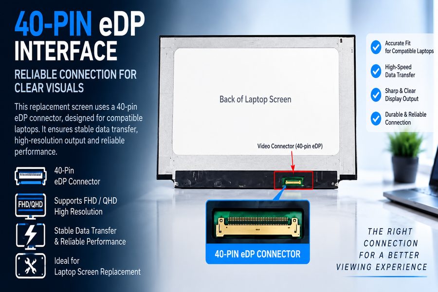 40-Pin eDP laptop screen interface